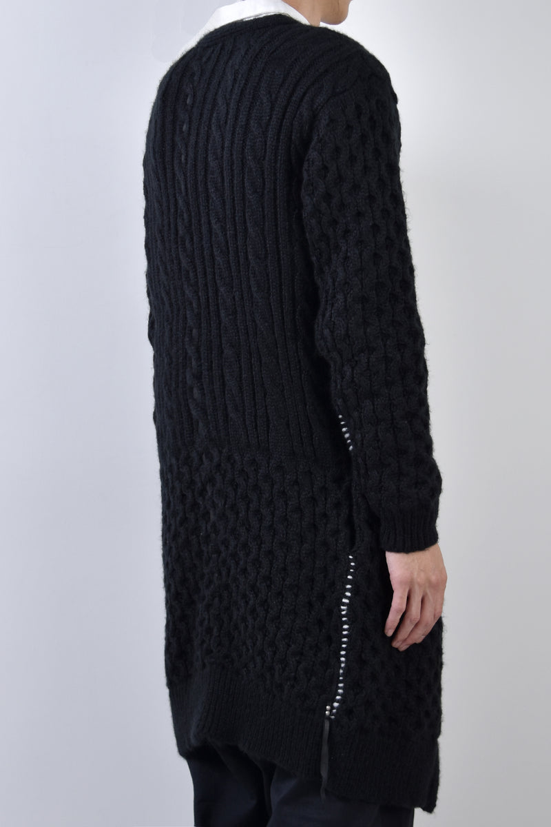 2002-KT03 Cable Combi Mohair Long CD Black