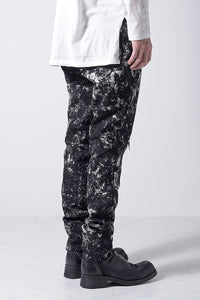 2202-PT08B Flake Discharged Stretch Pants 05