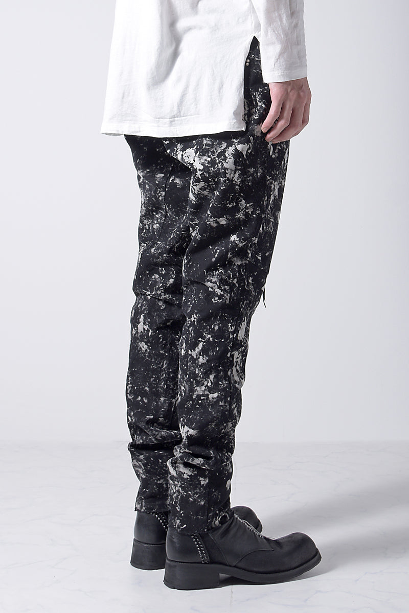 2202-PT08B Flake Discharged Stretch Pants 05