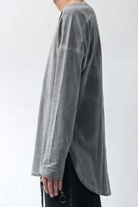 1902-CT02/LS Back Stitch Crush Cut / LS Charcoal