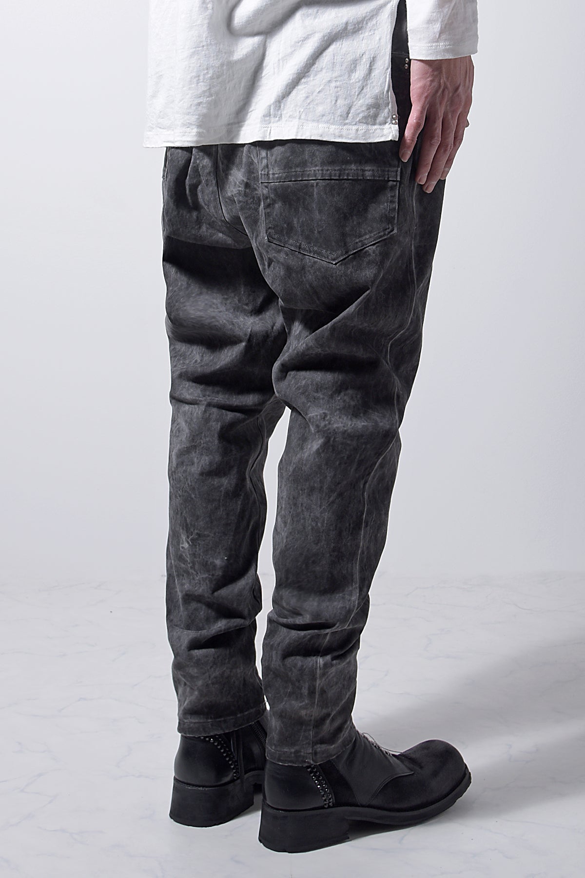 2202-PT01A Drop Crotch Pants Charcoal