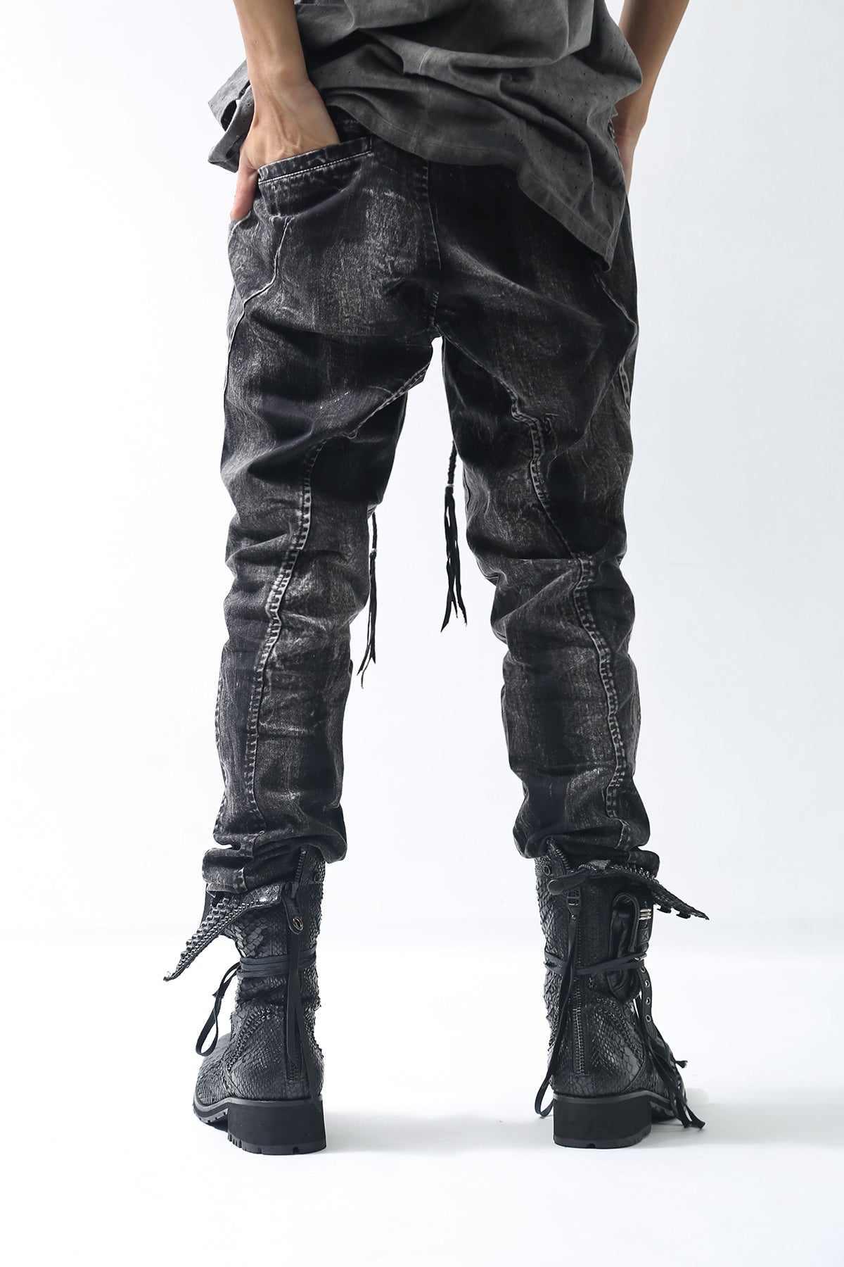 1902-PT06B Discharged Crush Pants