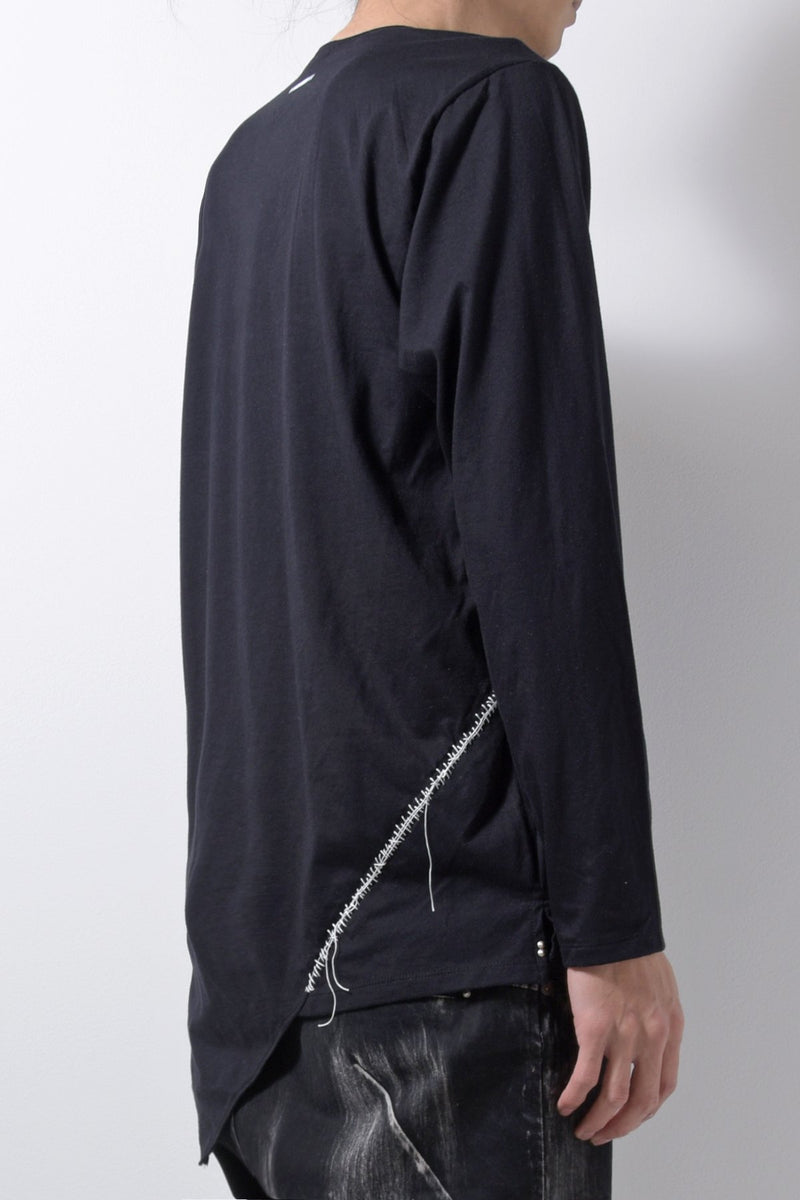 2201-CT01A/LS Hand Stitched Slash Cut 03 / LS Black