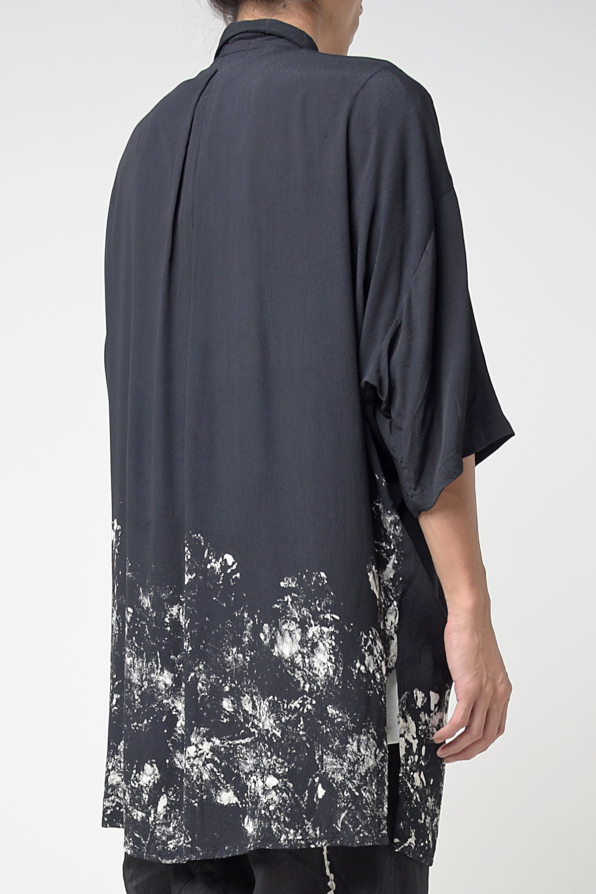 2301-SH03 Discharged Crepe Rayon Lazy Shirt