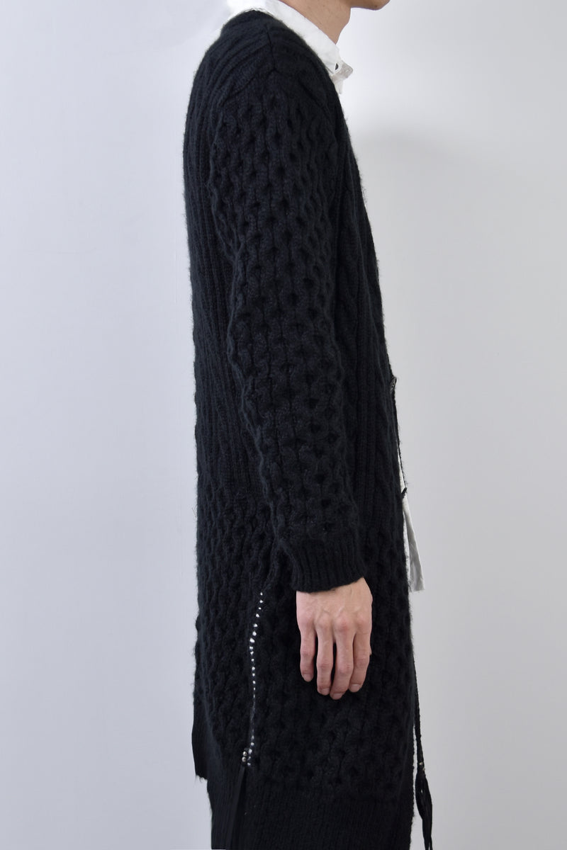 2002-KT03 Cable Combi Mohair Long CD Black