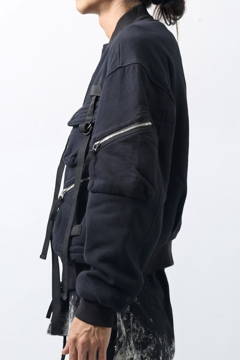 1902-JK06 Parachute Over Blouson Black