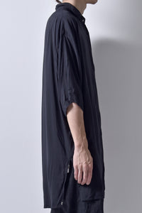 2101-SH05 Stealth Rayon Lazy Shirt_Black
