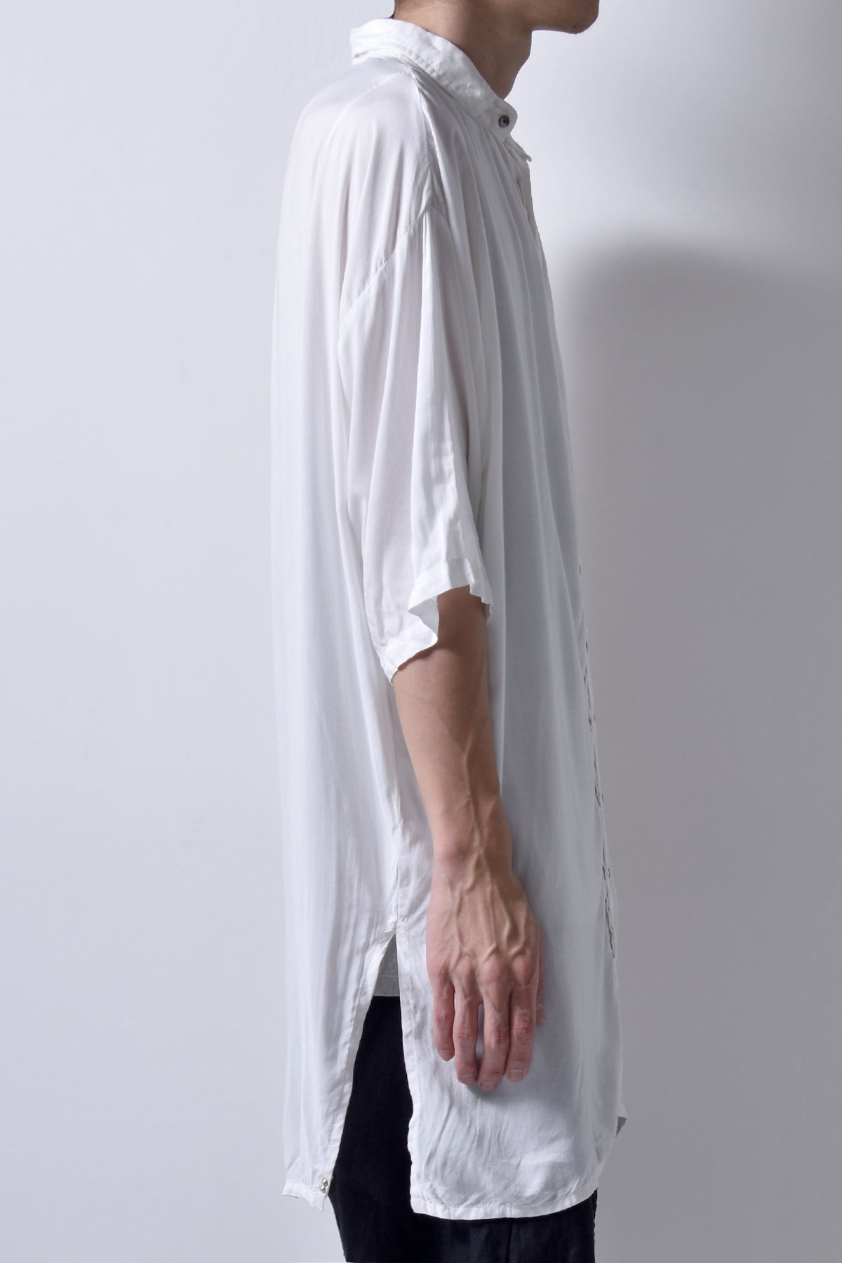 2101-SH05 Stealth Rayon Lazy Shirt_White
