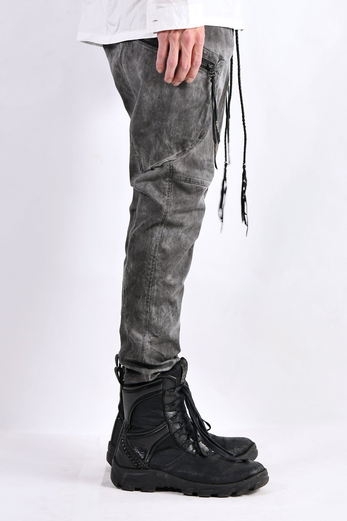 2102-PT02A Double Pocket Twill Pants 03 Charcoal