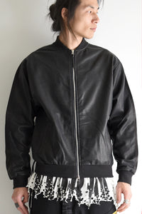 1901-JK05 Mesh Leather MA-1 Black