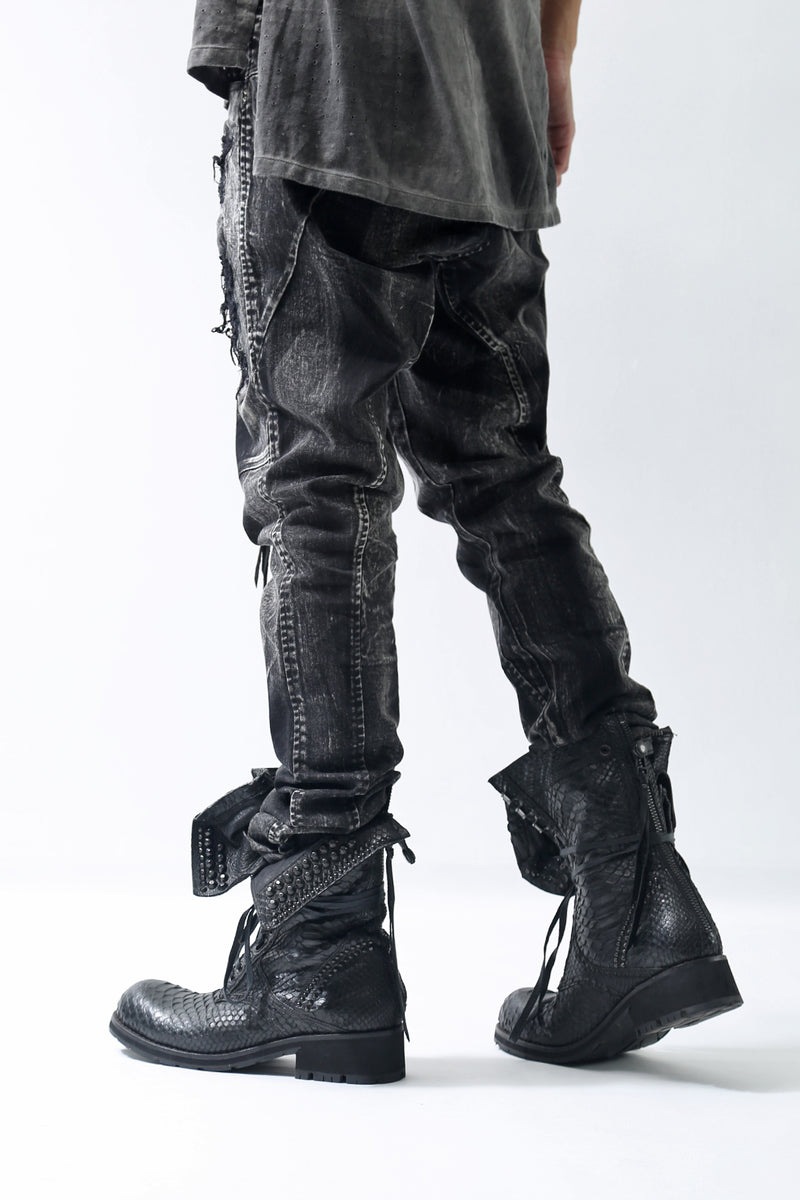 1902-PT06B Discharged Crush Pants