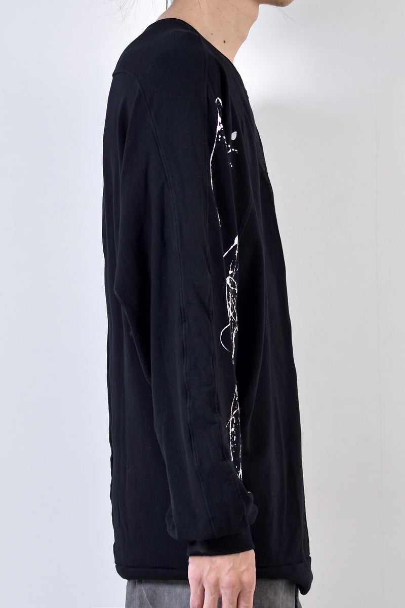 2002-TP04A Splash Bamboo Dolman Pullover Black